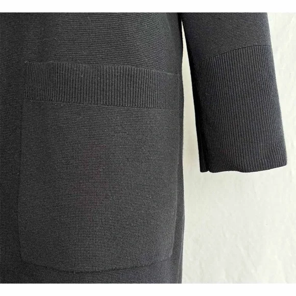 J. Crew Women Small Black Open-Front Long ELLA Sweater Blazer EUC // Fair Trade - Picture 5 of 6